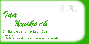 ida mauksch business card